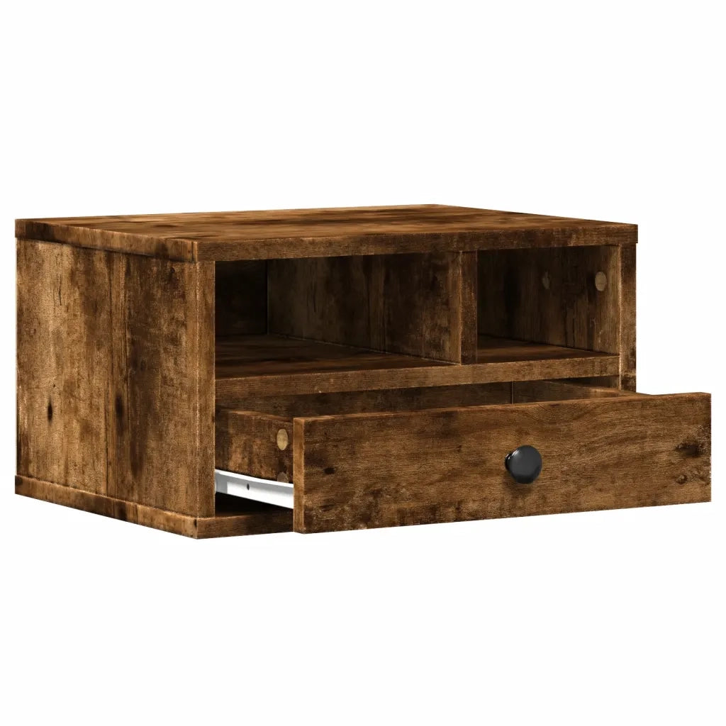 Supporto Stampante Rovere Fumo 40x32x22,5 cm Legno Multistrato CFW4165897