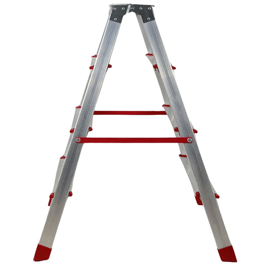 Marvin Scala in Alluminio 3 4 5 Gradini Doppia Salita Nancy Sgabello Pieghevole Richiudibile Salvaspazio Ripie 4 gradini