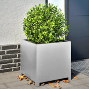 Fioriera da Giardino-Vaso da Esterno 50x50x50 cm in Acciaio Zincato 441563