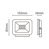 Proiettore LED 9-30V AC/DC 10W 850lm 4000K