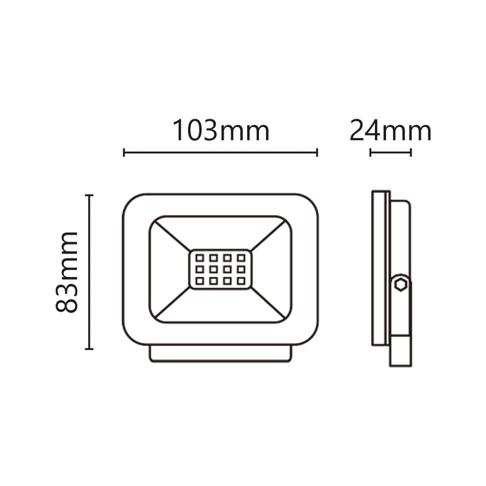 Proiettore LED 9-30V AC/DC 10W 850lm 4000K