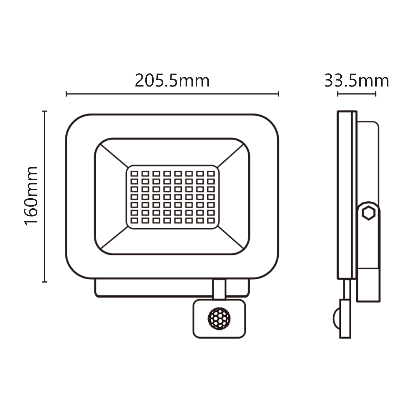 Proiettore LED 230V 50W 4250lm 4000K con PIR