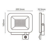 Proiettore LED 230V 50W 4250lm 4000K con PIR