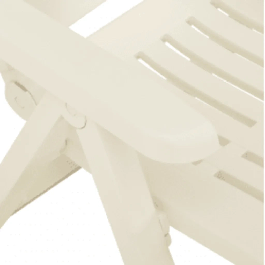 Sedie Reclinabili da Giardino 2 pz in Plastica Bianca 315830