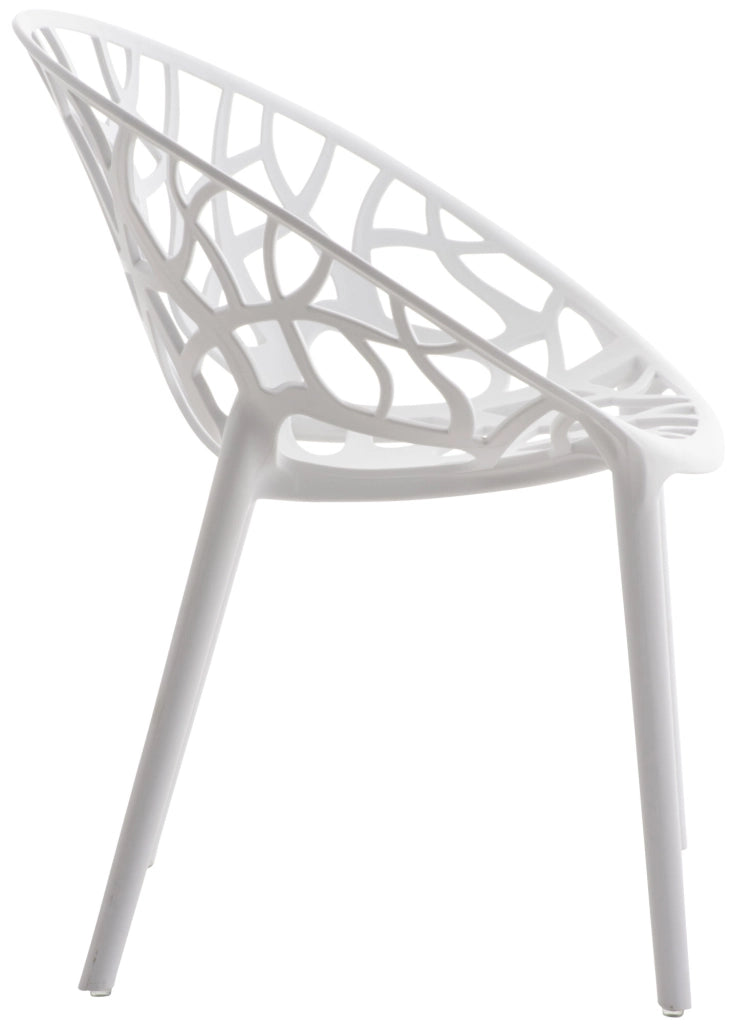Set 4 sedie da giardino HOPE bianco