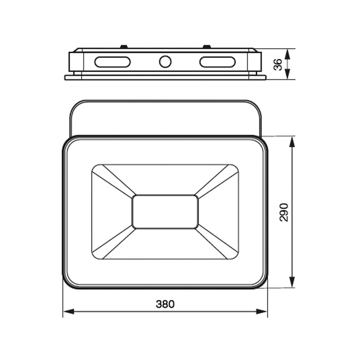 Proiettore LED Bianco 175-265VAC 100W 3000K