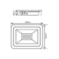 Proiettore LED Nero 200-265VAC 30W 6000K