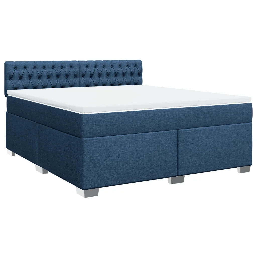 Giroletto a Molle con Materasso Blu 180x200 cm in Tessuto 3288280