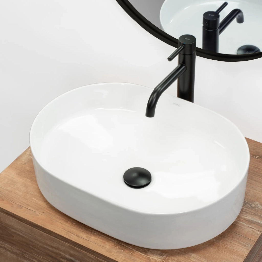 Lavabo Da Appoggio In Ceramica Rea Nadia 50