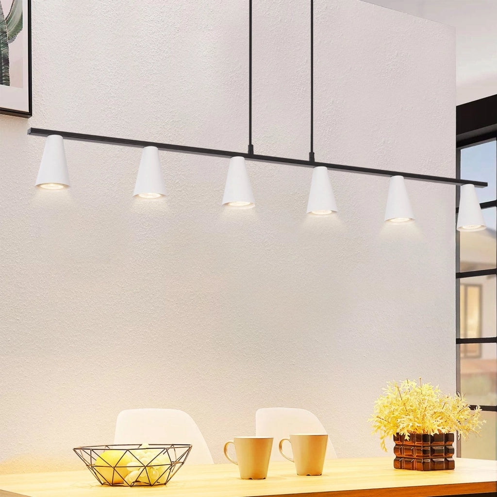 Lampada a sospensione ZMH moderna per sala da pranzo 6 fiamme GU10 per soggiorno corridoio