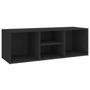 Panca portascarpe/stivali cassettiera scaffale mobiletto portaoggetti per corridoio 105 x 35 x 35 cm truciolato nero 02_0022990