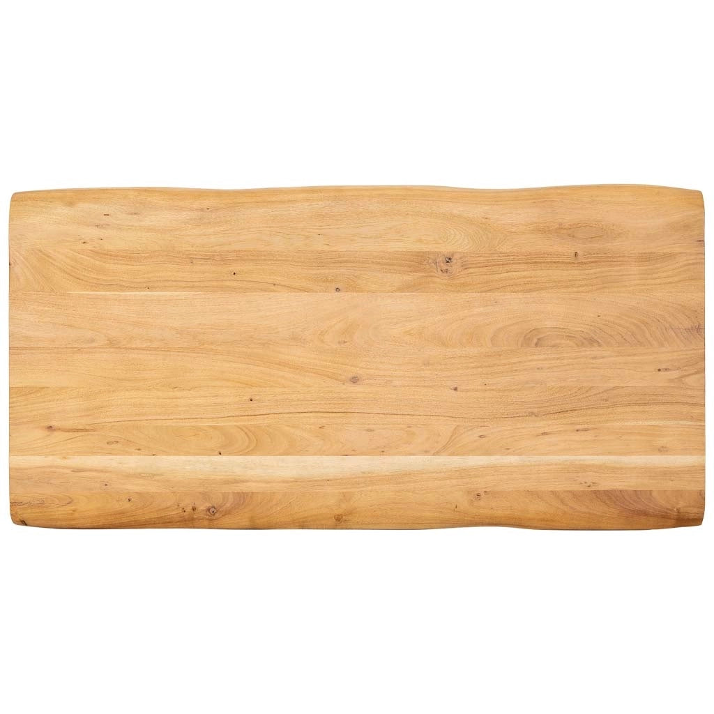 Tavolo da pranzo in legno marrone e nero 140x70x45h cm