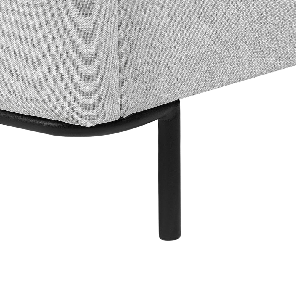 Letto a doghe Grigio Poliestere Tessuto Imbottito 140 x 200 cm EU Matrimoniale Design Moderno
