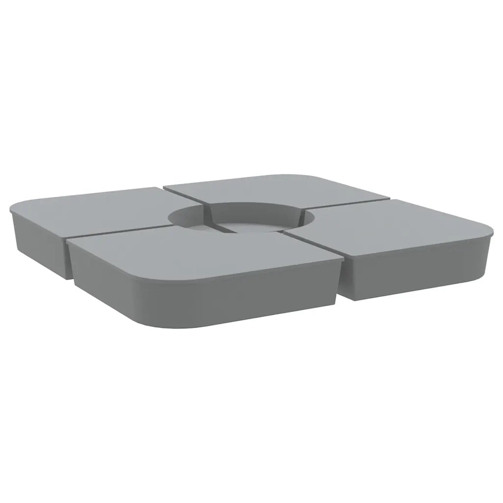 Set Base per Ombrellone-Supporto per ombrellone 4 pz con Supporto a Croce 100 kg PP 369562