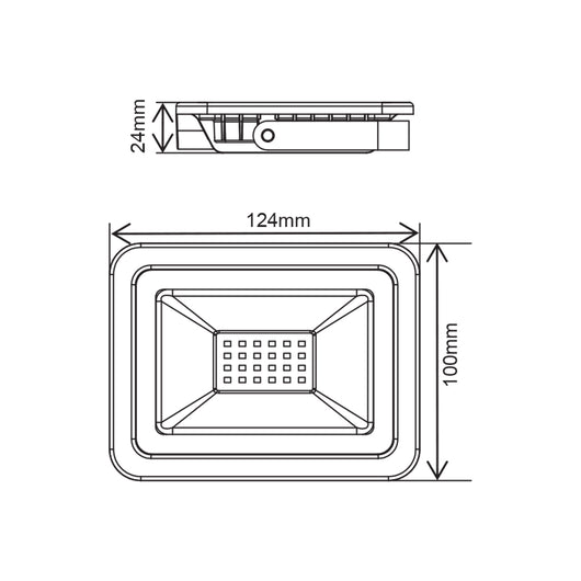 Proiettore LED Bianco 200-265VAC 20W 6000K