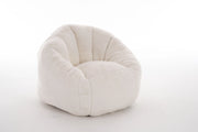 Pouf in peluche morbido ergonomico per bambini con supporto per schiena e vita, per gioco lettura relax beige