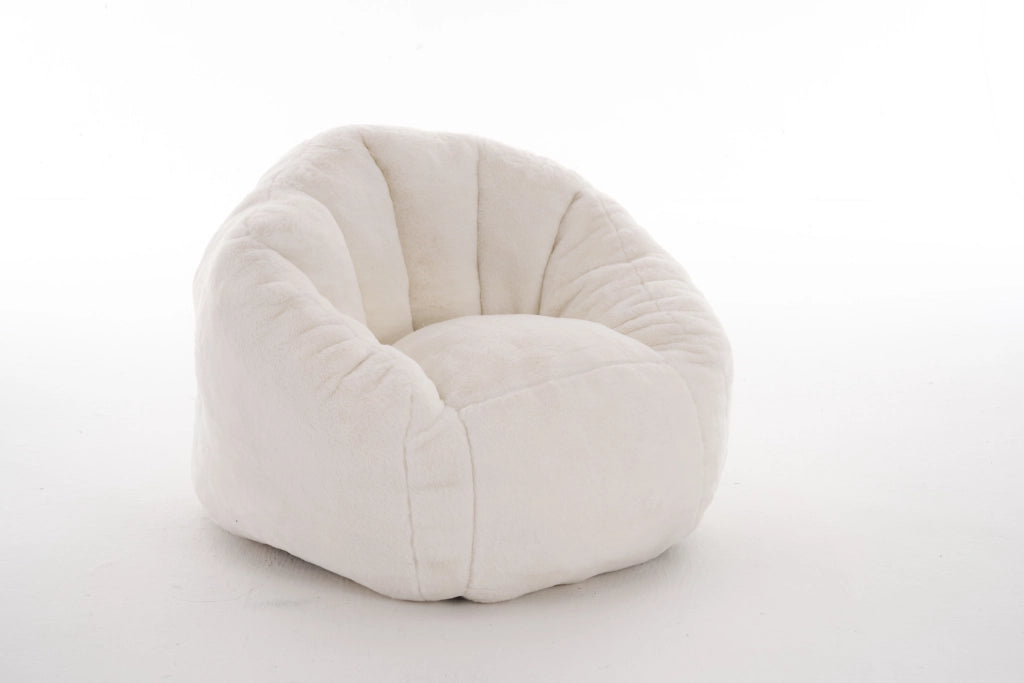 Pouf in peluche morbido ergonomico per bambini con supporto per schiena e vita, per gioco lettura relax beige
