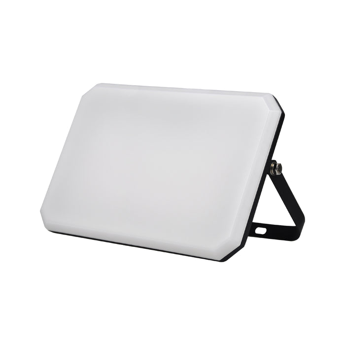 Proiettore a LED Nero Faro da esterno 230V 100W 4000K Cover Milky 10000lm 266x190x30 mm