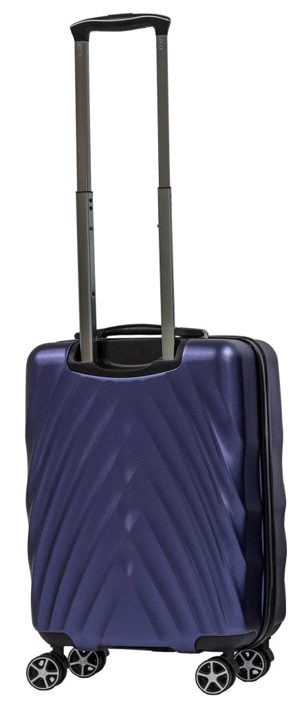 Trolley Valigia Bagaglio a Mano Rigida in PET 4 Ruote TSA Ravizzoni Diamante Blu