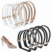 Accessori per scarpe - 8 pezzi - Cinture elastiche rimovibili - Alte scarpe/sandali - Chiusura con cerniera - Materiale poliestere soffice - Spille regolabili - Cinture per scarpe