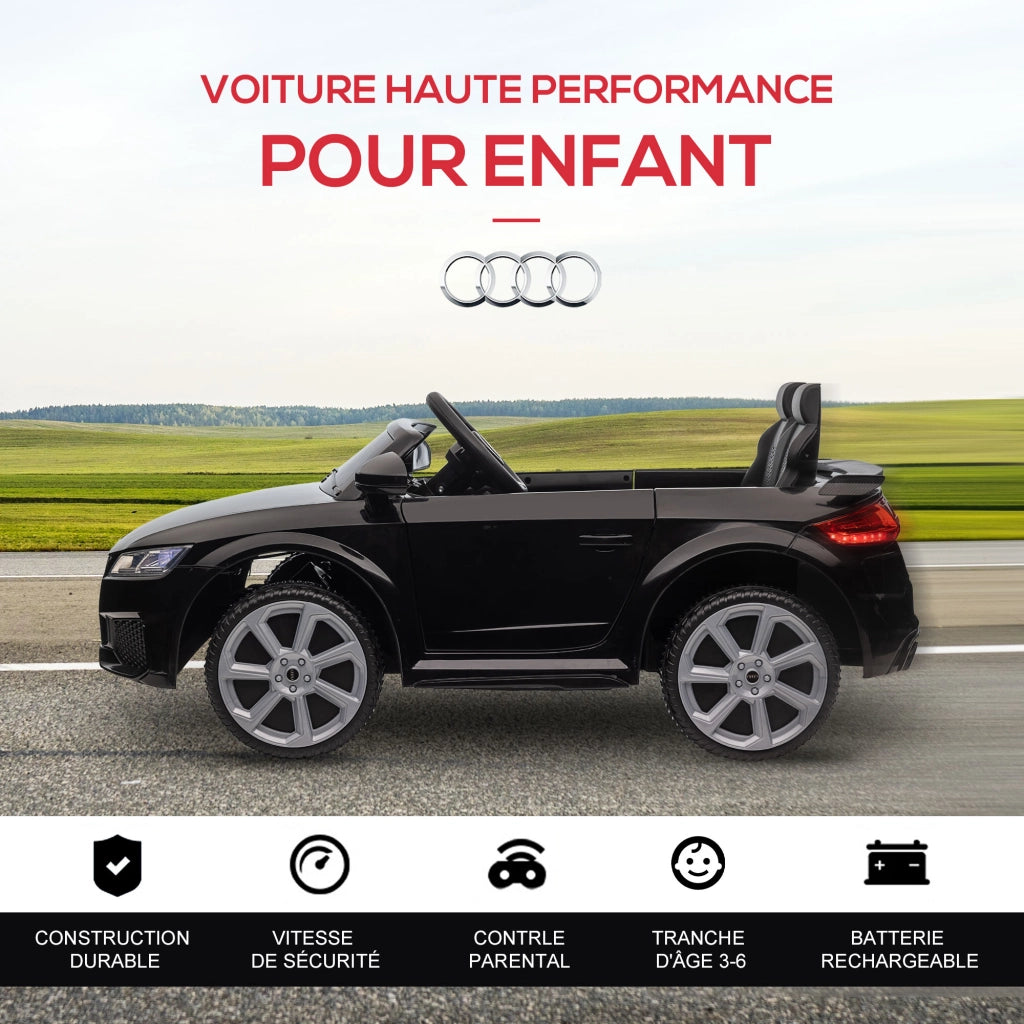 Auto elettrica per bambini Audi TT RS 12V ¨C zephmum ¨C Nero