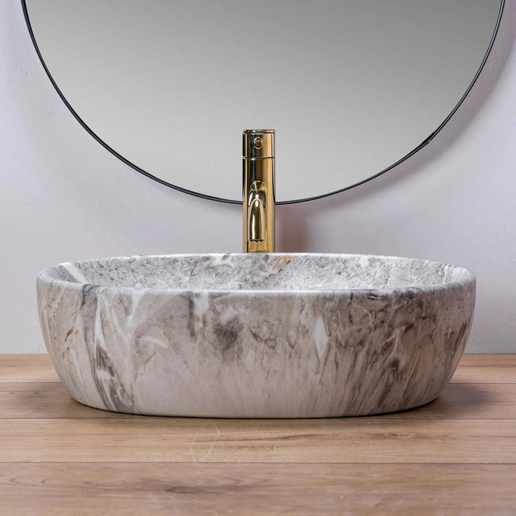 Lavabo Da Appoggio Rea Lara Stone