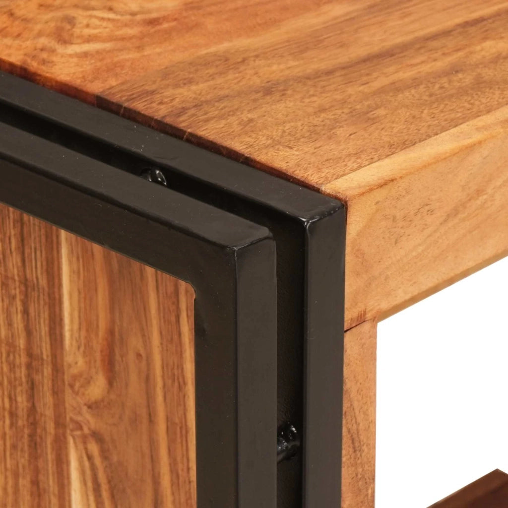 Portabottiglie 120 x 45 x 33 cm Legno di Acacia Massello