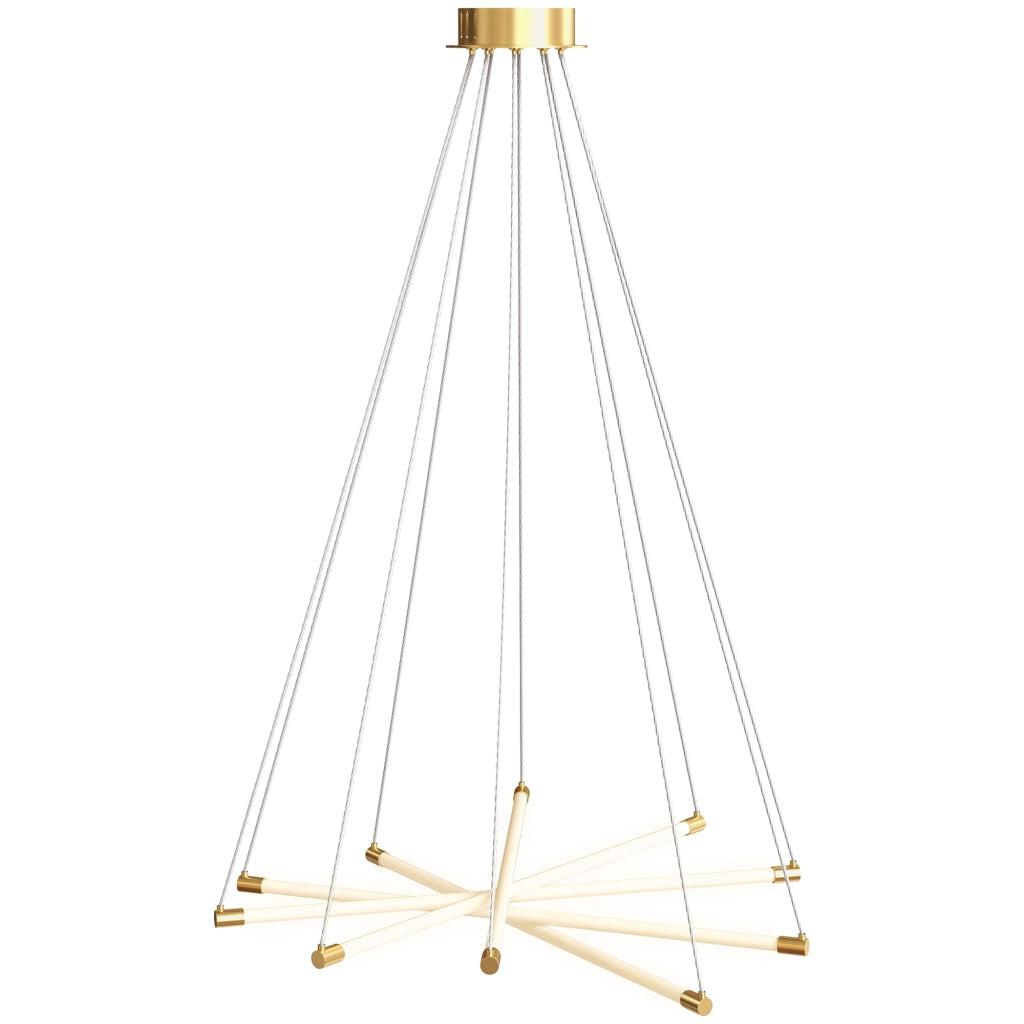Lampada a LED a soffitto 50W 5 tubi luce regolabili ¨C zephmum ¨C Oro Bianco