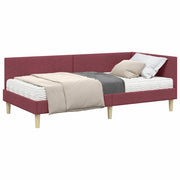 Letto singolo | Letto per adulti | Struttura Letto Angolare con Materasso 2 pcs Grigio Tessuto