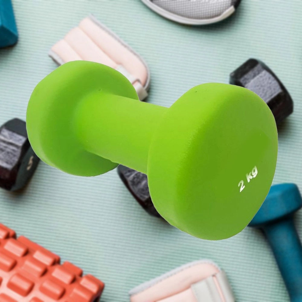 Trade Shop - Manubrio Singolo 2 Kg In Vinile Allenamento Esercizi Casa Palestra Workout Fit -