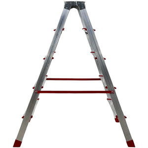 Marvin Scala in Alluminio 3 4 5 Gradini Doppia Salita Nancy Sgabello Pieghevole Richiudibile Salvaspazio Ripie 5 gradini