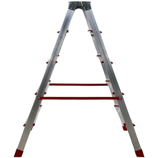 Marvin Scala in Alluminio 3 4 5 Gradini Doppia Salita Nancy Sgabello Pieghevole Richiudibile Salvaspazio Ripie 5 gradini