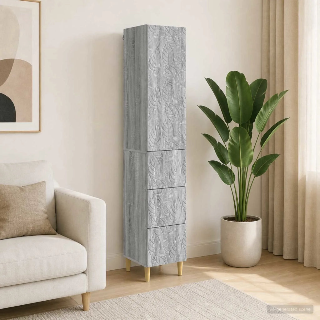 Set di armadi 2 pcs Sonoma grigio 33 x 34,5 x 90 cm 3416733