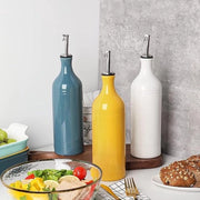Dispensatore di olio di oliva ceramico - Grande flacone opaco di olio - Riduce l'ossidazione - Conservazione dell'olio di oliva dall'aceto e dalla soia