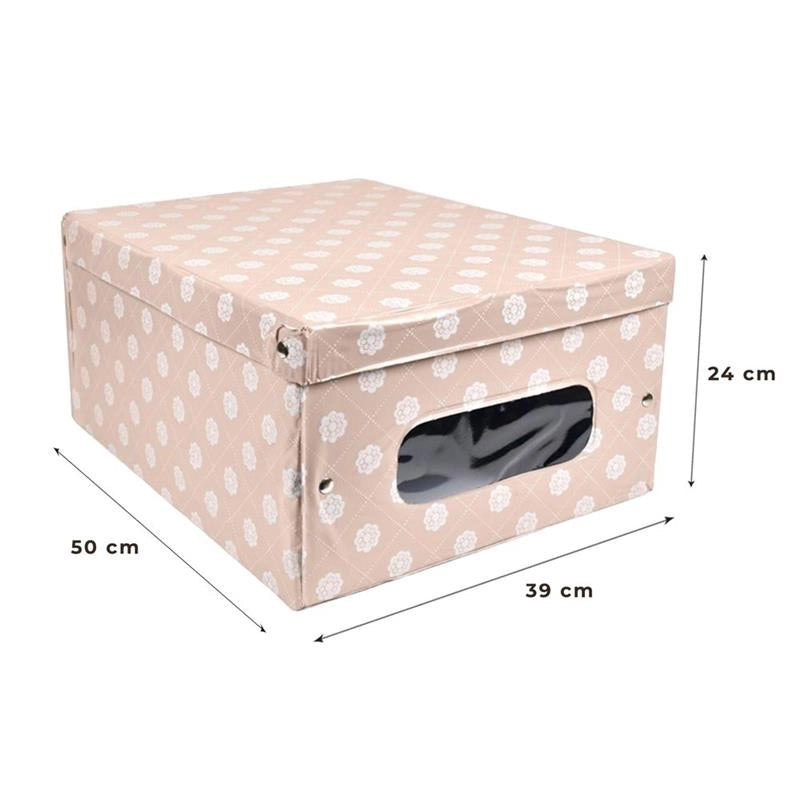 MAURY'S SCATOLA PORTABIANCHERIA CROME IN PVC 50 X 39 X H24 CM ASSORTITA