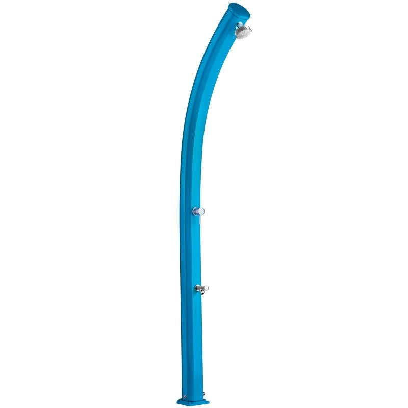 Doccia Solare Jolly 25 Litri In Alluminio Con Lavapiedi Colore Blu Cv-A520/5012