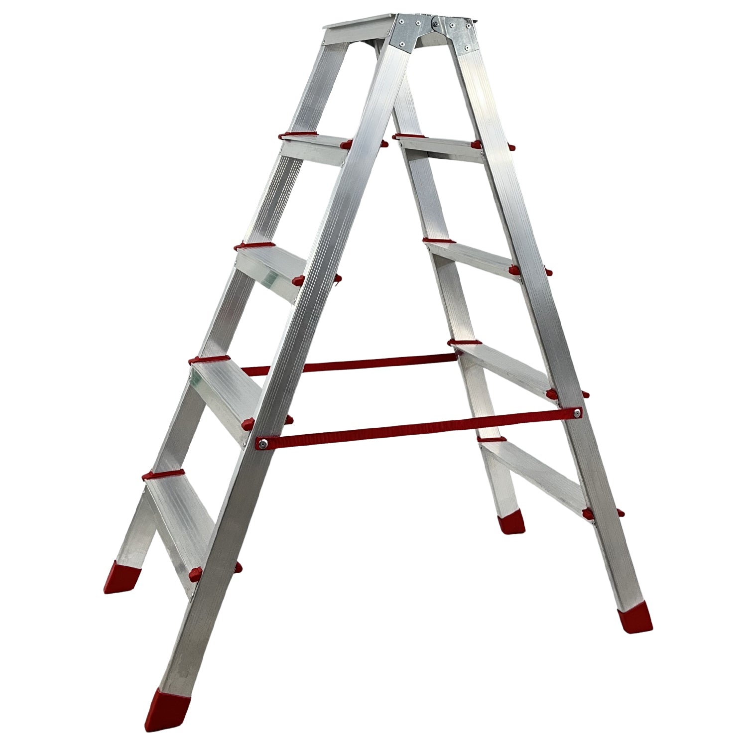 Marvin Scala in Alluminio 3 4 5 Gradini Doppia Salita Nancy Sgabello Pieghevole Richiudibile Salvaspazio Ripie 5 gradini