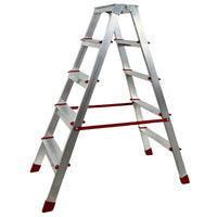 Marvin Scala in Alluminio 3 4 5 Gradini Doppia Salita Nancy Sgabello Pieghevole Richiudibile Salvaspazio Ripie 5 gradini