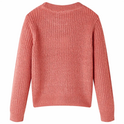 Maglione da Bambina Lavorato a Maglia Rosa Medio 128
