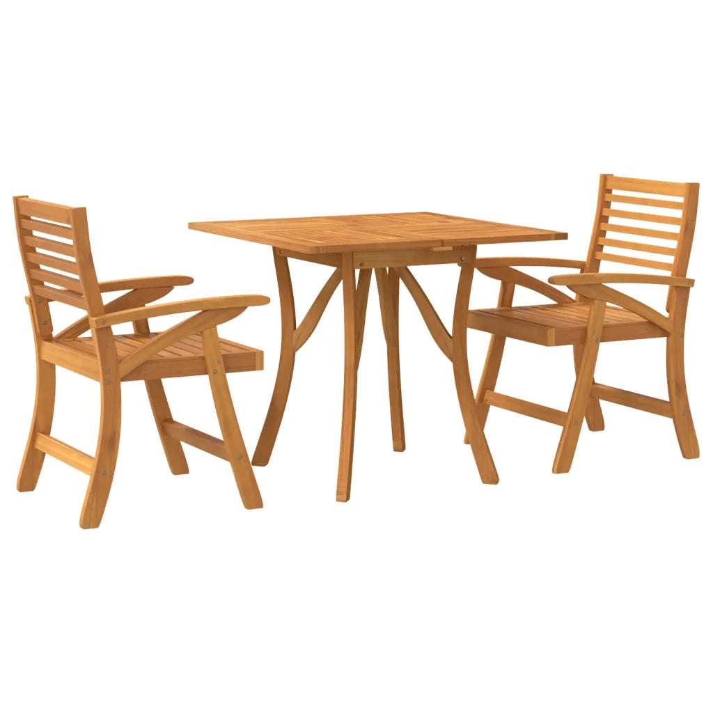 Set da Pranzo per Giardino 3 pz in Legno Massello di Acacia 3156857