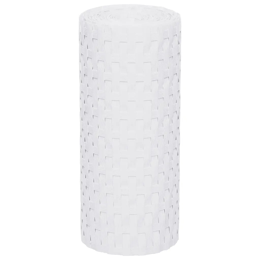 Schermi da Balcone 10 pz Bianchi 255x19 cm in Polyrattan 156313