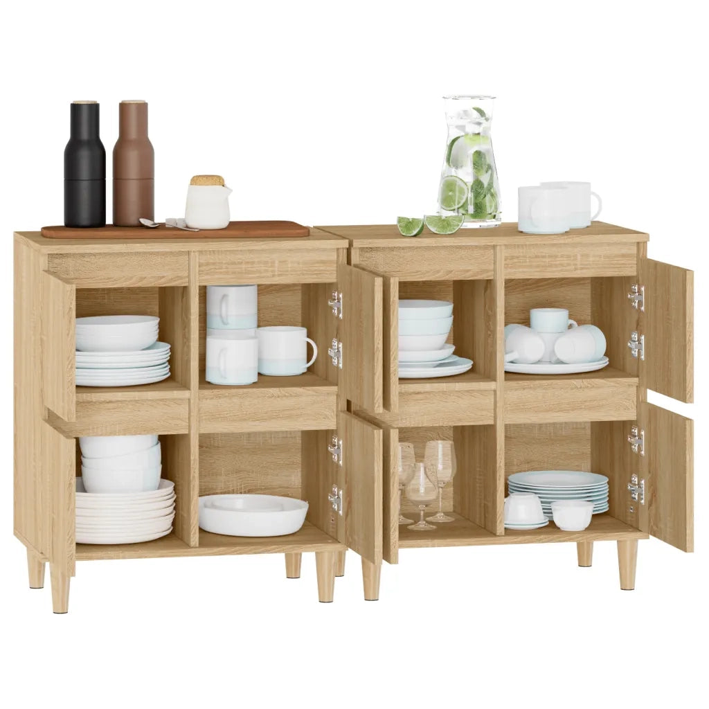Credenze 2pz | Madia | Buffet da pranzo | Armadio da pranzo Rovere Sonoma 60x35x70 cm in Legno Multistrato