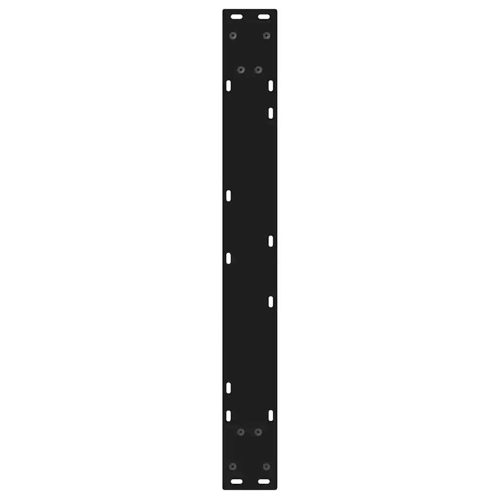 Gambe per tavolo da pranzo 2 pz nere 80x(72-73,3) cm in acciaio