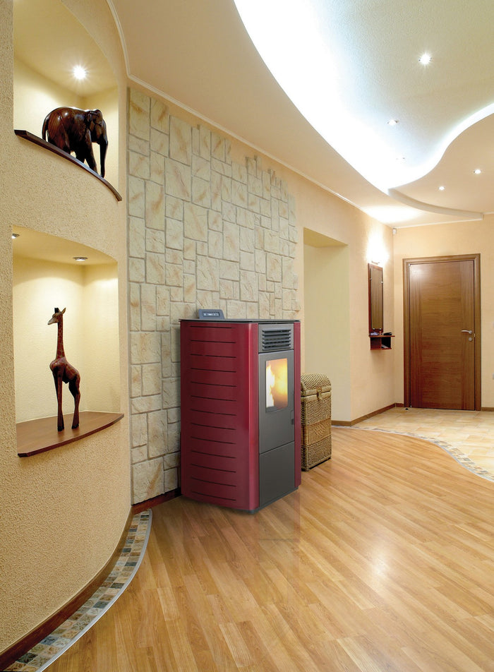 stufa pellet 10 kw king 118c canalizzata 1 bordeaux cod:ferx.93063