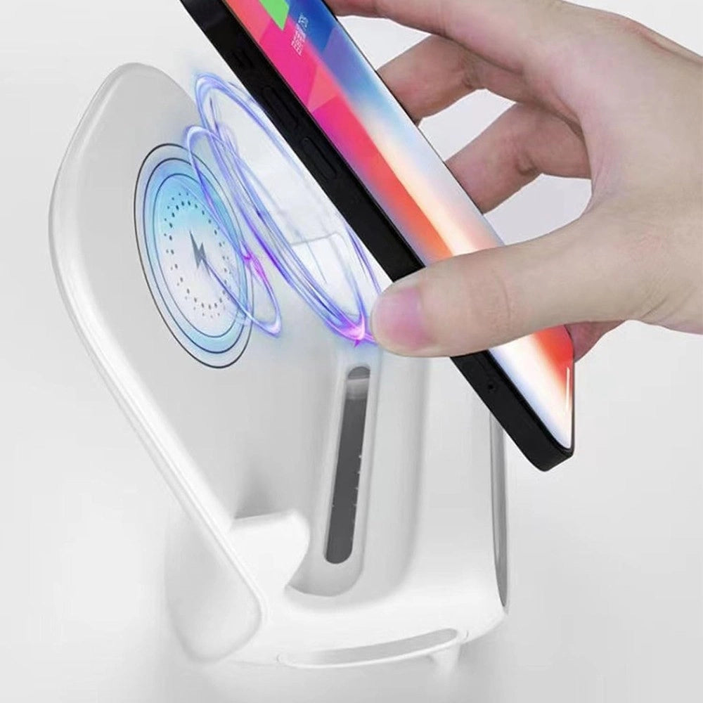 Trade Shop - Supporto Stazione Di Ricarica Senza Fili Wireless Rapida Per Cellulare Ufficio -