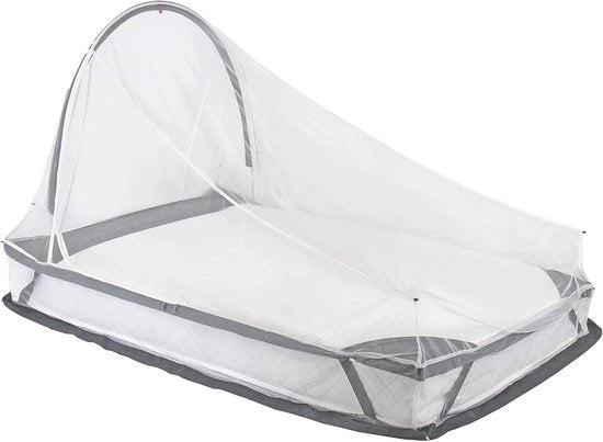 Letto singolo autonomo con rete antizanzare - bianco