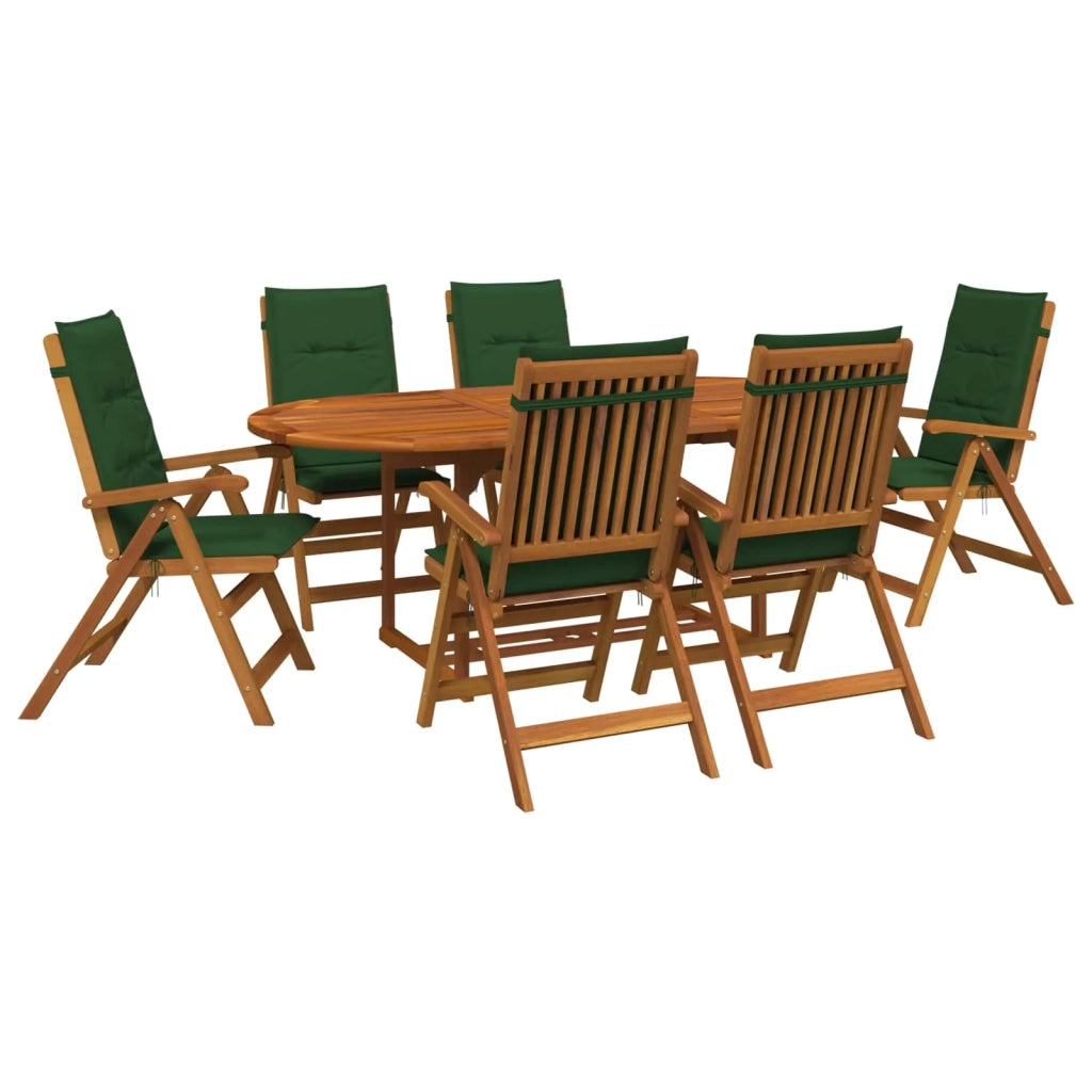 Set da pranzo da giardino 7 pezzi Naturale 3434493
