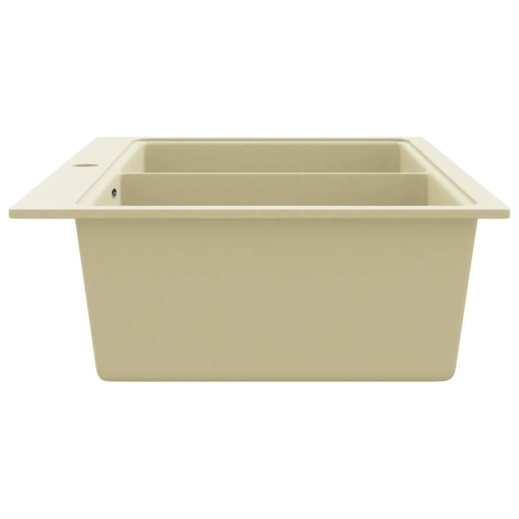 Lavello da Cucina in Granito Vasca Doppia Beige CFW9389709