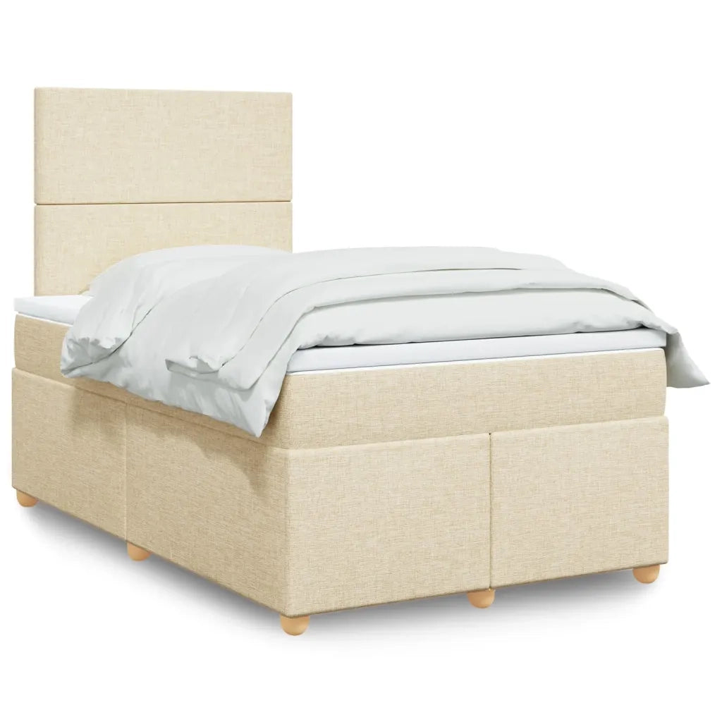 Giroletto a Molle con Materasso Crema 120x190 cm in Tessuto 3293517