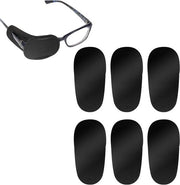 Set di 6 lenti correttive riutilizzabili per occhiali, lenti per occhio sinistro e destro, miglioramento della vista, per bambini e adulti, ambliopia strabismo - nero